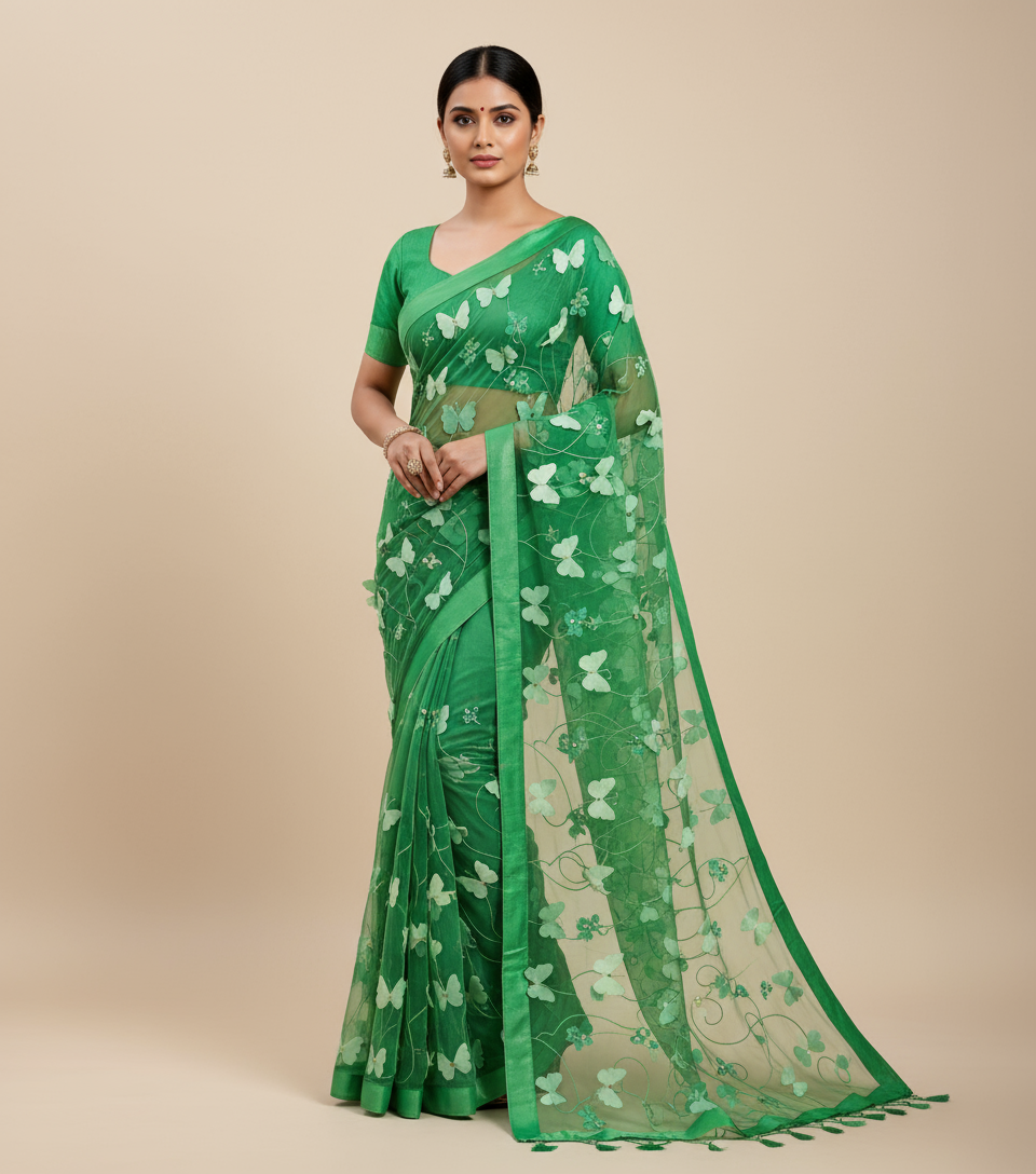 Georgette Net Saree