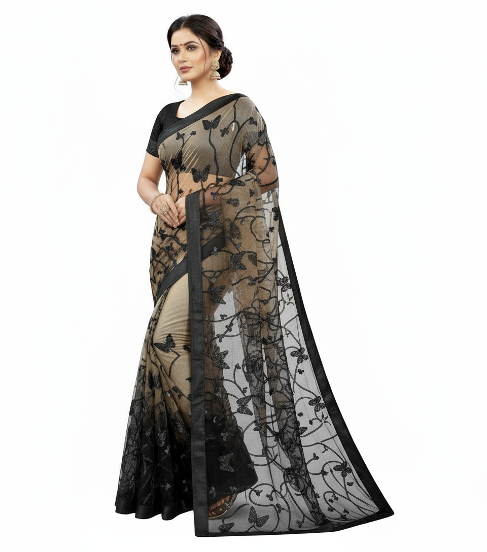Georgette Net Saree