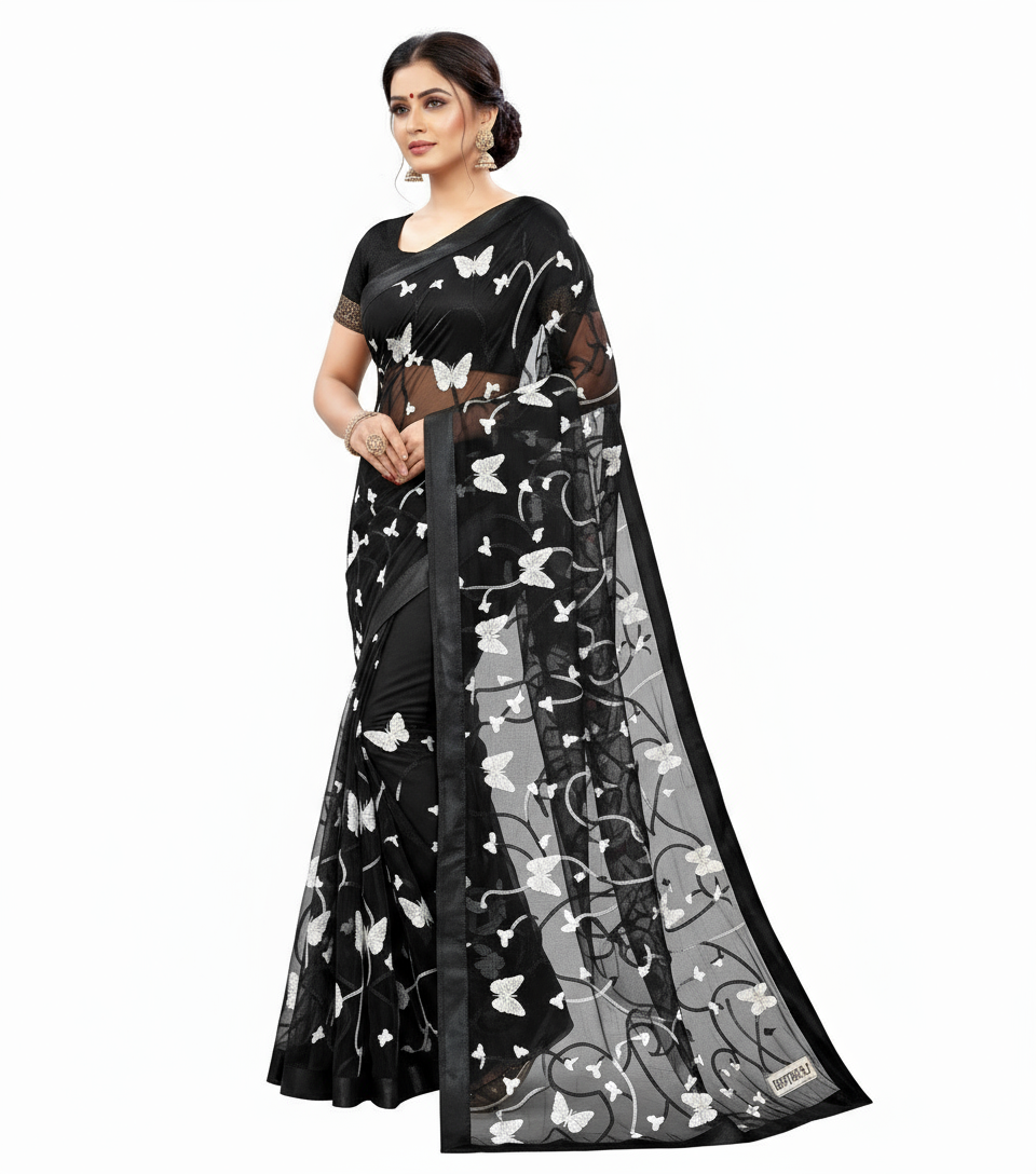Georgette Net Saree